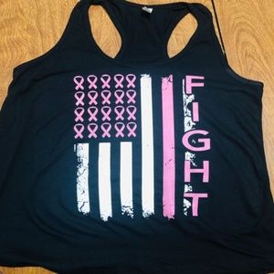 Fight Cancer Distressed Flag Tank Top